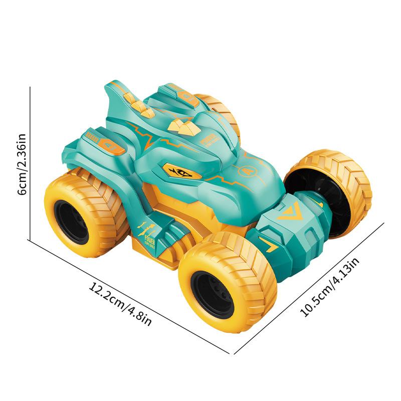 Voiture Cascade Dinosaure à Inertie pour Enfants Rotation et Torsion à 360 Degrés Voiture Jouet, Voiture de Course Jouet pour Garçon