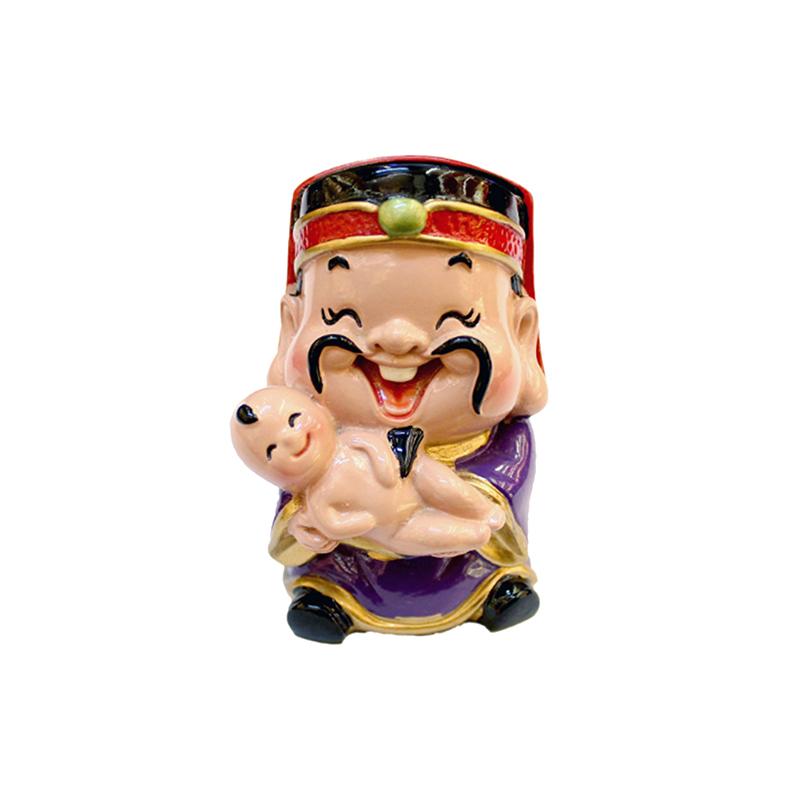 Resin God Of Wealth Mascot Feng Shui God Of Wealth Statue Office Supplies Crafts