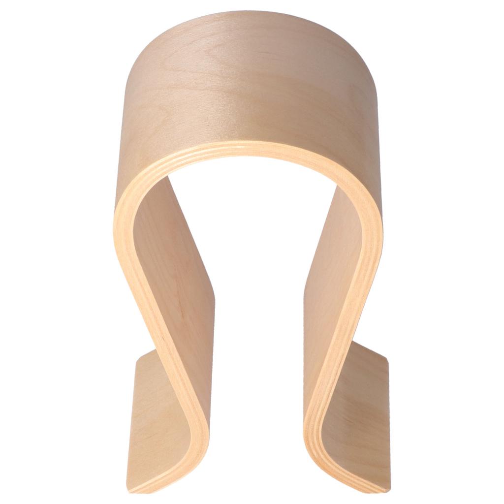 Earphone Hanger U Shape Simple Wooden Stable Arch Headphone Stand with Rubber Feet for Office Studio Bedroom Desktop