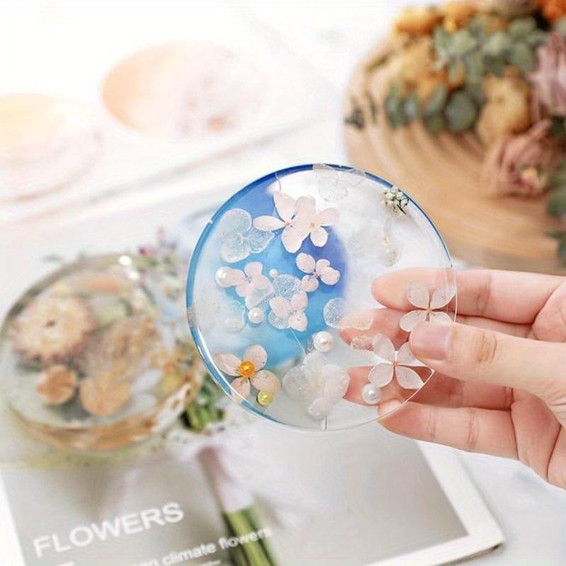 1pcs Extra Deep Round Resin Coaster Mold, 6 Cavity Silicone Ornament Mold for Epoxy Resin, DIY Cups Mats Craft, White