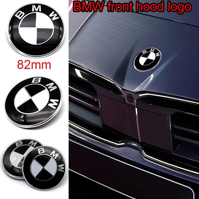 For BMW M Car Black White BMW Logo Front Hood Emblem 82mm Rear Badge 74mm Wheel Hub Cap 56mm steering wheel sticker 45mm Accessories CVA3