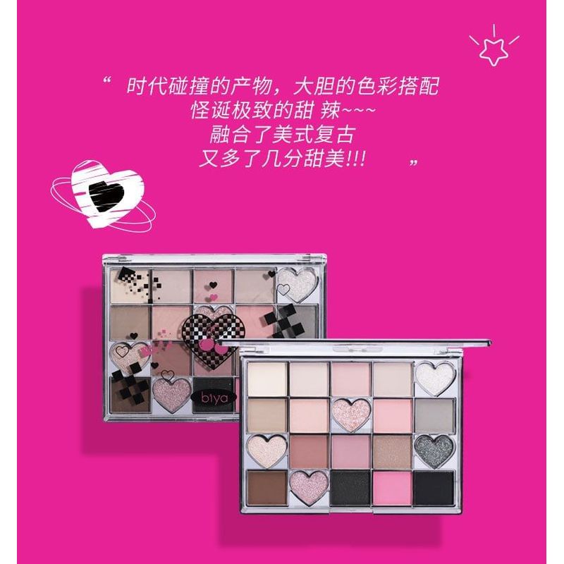 Biya - Y2K Mix and Match Lidschattenpalette mit 20 Farben - 2 Typen