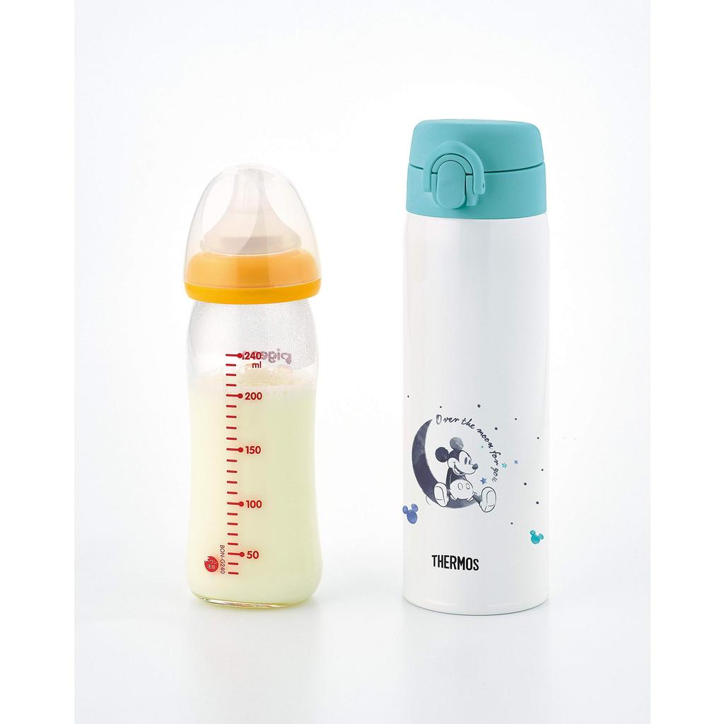 Thermos Stainless Steel Bottle for Milk Formula Mickey Stainless Steel Thermos Perfect for Making Milk Capacity 500ml 0.5L JNX-502DS (MCY)