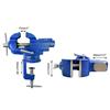 HFS (R) Table Vise, 360-Degree Rotation, Jaw Width: 60mm, Maximum Opening: 50mm, Bench Vise for Fixing Tools, Home Use, DIY, Hobby, Bench Vise