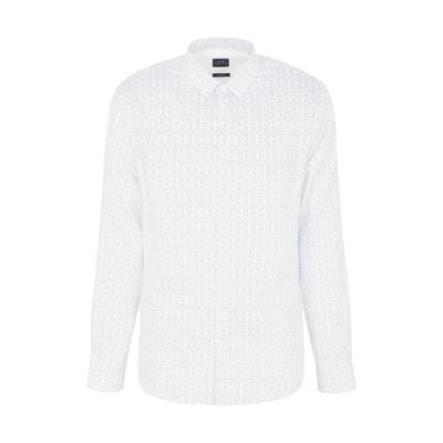 Logo Print Single-Breasted Long Sleeve Shirt Men Shirts 6RZC45-ZNZRZ-21CL