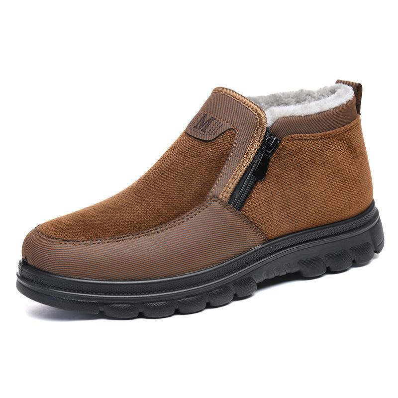 MEN'S winter warm cotton shoes 2025 new classic fashion retro plush comfortable anti slip snow boots outdoor sports casual shoes