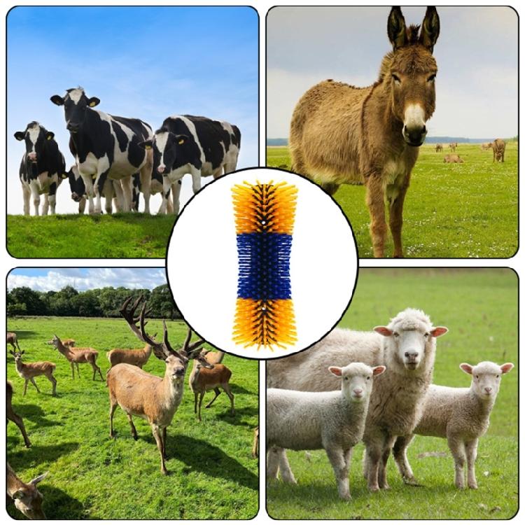 Highly Strength Ranch Cleaning Tool Curved Bristles Scrubbing Brush For Cattle Sheep Massage And Shedding Control