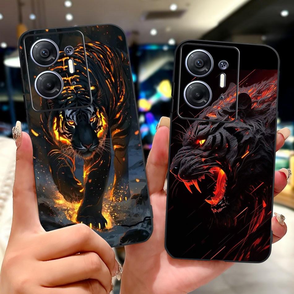 For Infinix Hot 30 5G Elegant Butterfly Cat Printed Phone Case For Infinix Hot30 5G X6832 Black Silicone Soft TPU Cases Bumpers