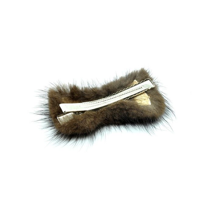 Mink Fur Clip Brown