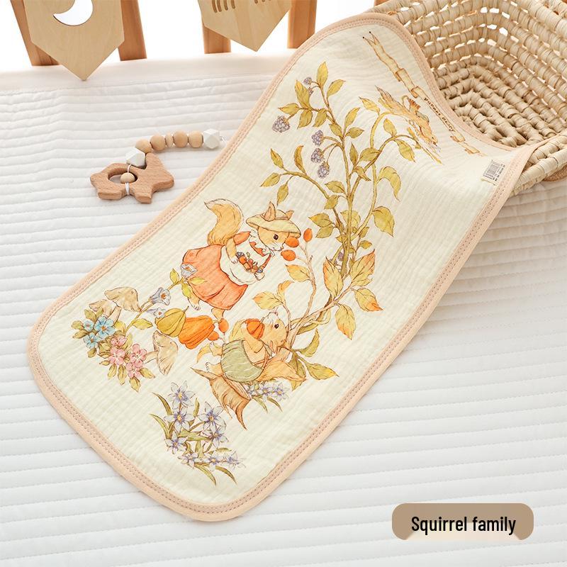 

Четырехслойное хлопковое полотенце для лица и слюнявчик для младенцев с дизайном в виде одного цветка