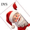 Nighttime Guidance Holiday Ornaments Glow in The Dark Santa Claus Switch Sticker, Decorative PVC Luminous Wall Decal for Christmas Removable Seasonal