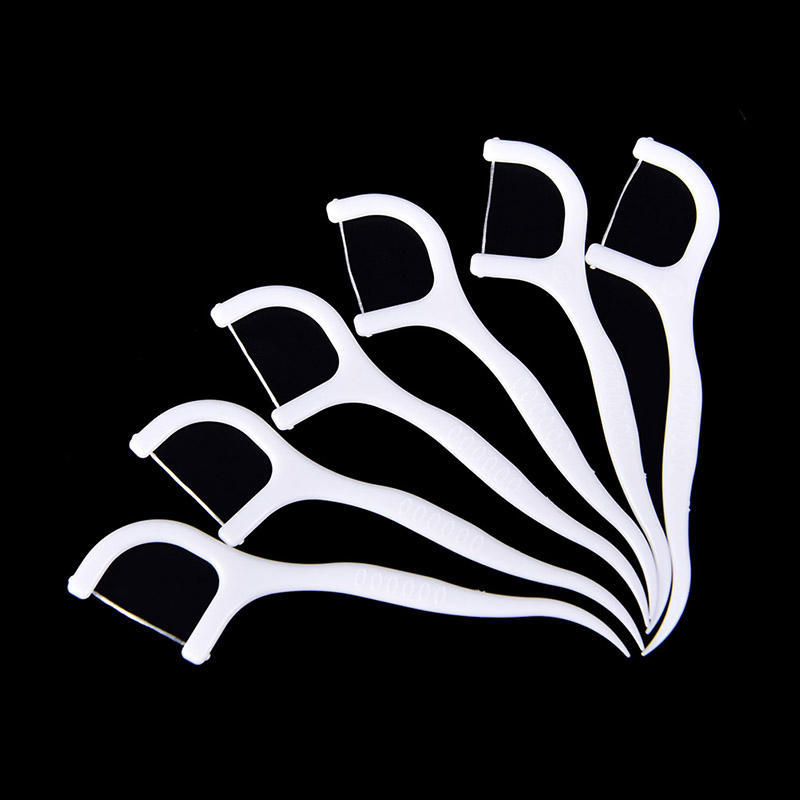 1 Box/50Pcs Dental Floss Flosser Brush Tooth Picks Oral Care Teethpick Sword