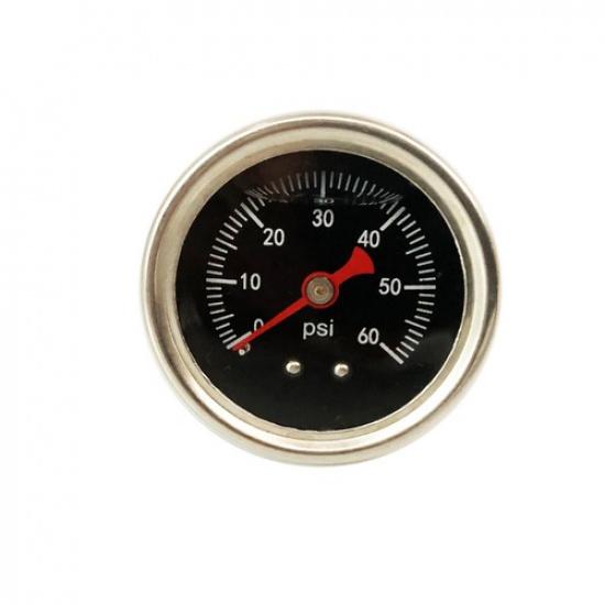 Universal 0-60PSI Oil Pressure Gauge Fuel Pressure Gauge 1/8"NPT Glycerin Liquid