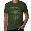Saturn V Rocketdyne F1 Engine Diagram TShirt plus sizes oversizeds boys whites tees Unisexs clothing