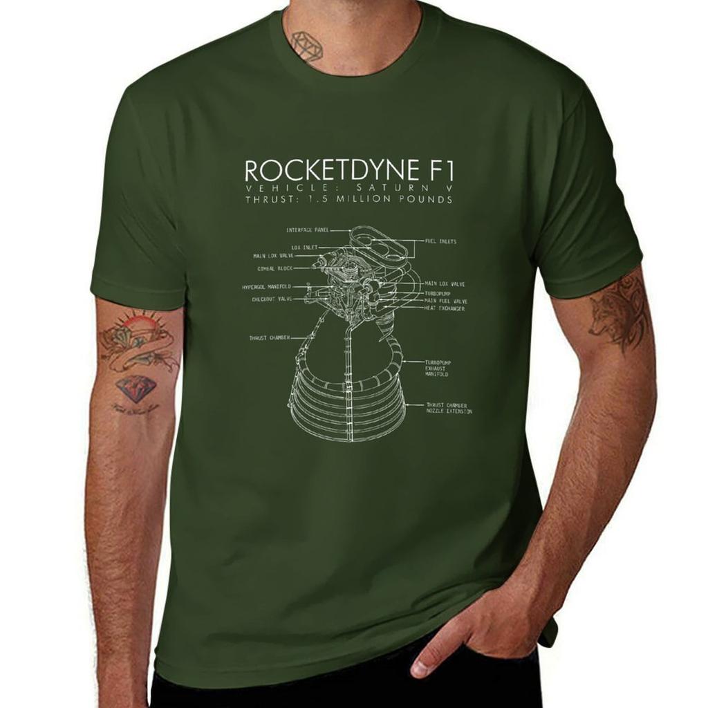 Saturn V Rocketdyne F1 Engine Diagram TShirt plus sizes oversizeds boys whites tees Unisexs clothing
