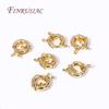 14k Gold Plated Brass Metal Jewelry Clasps Fasteners DIY Handmade Necklace Accessories 9/11.5/15MM Carabiner Spring Ring Clasps