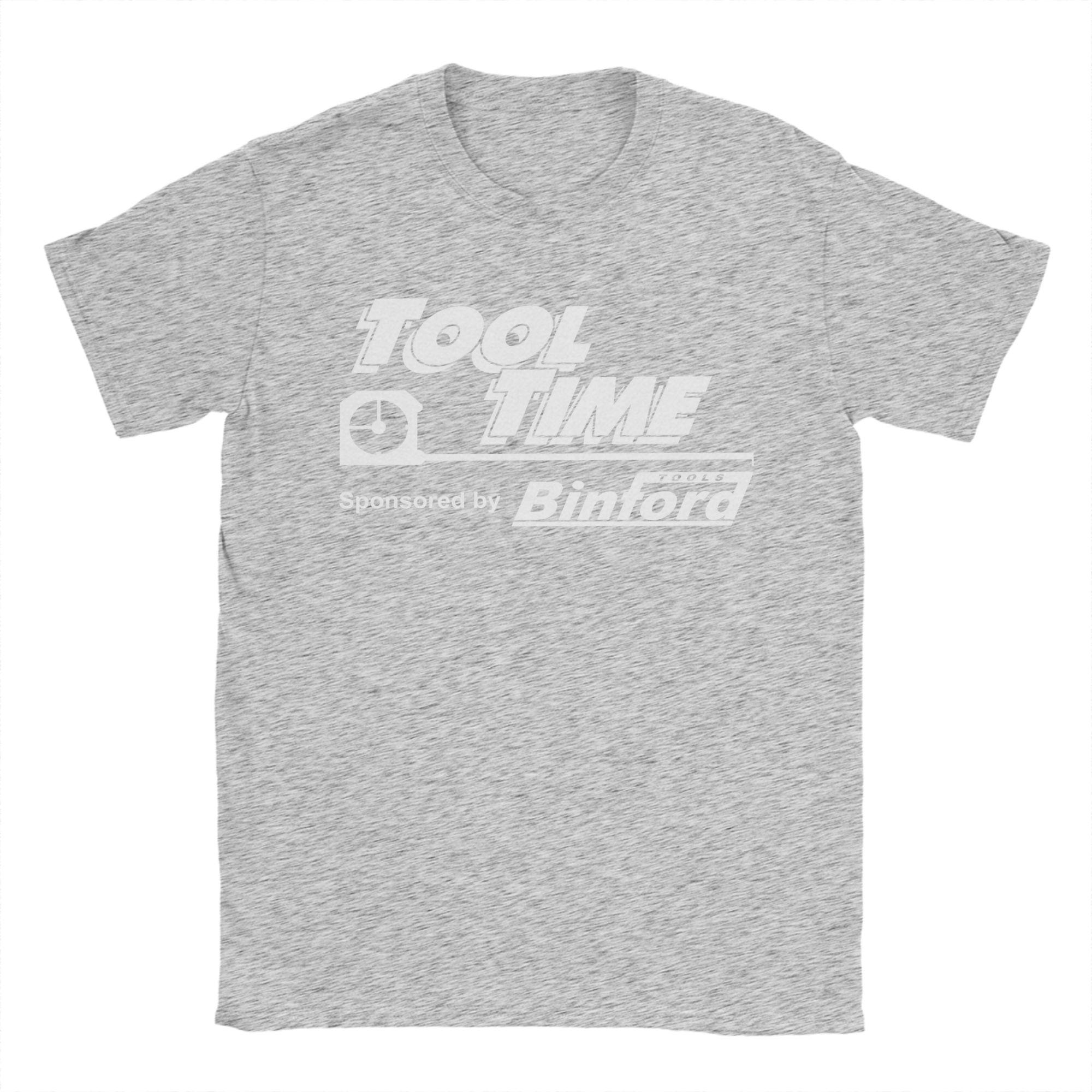 Herren Tool Time gesponsert von Binford Tools Heimwerker-TV-Sendung T-Shirts Baumwoll-Oberteile Vintage T-Shirt Übergröße T-Shirt L