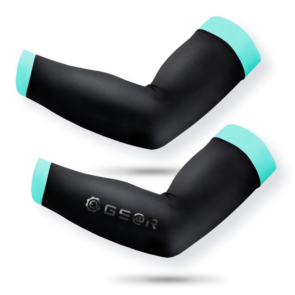 Geartle Scoody Arm Covers, Stretchy and Cool, UV Protection, Cooling Summer, for Road Bikes, Bicycles, and Cross Bikes, Men's and Women's (Mint XL)