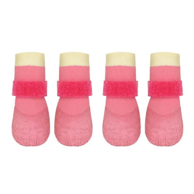 4Pcs/Set Non-slip Dog Shoes Waterproof Pet Boots Cute Puppy Mesh Shoes Pet Supplies