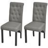 Day and Night - Day and Night Swivel Dining Chairs 2 Units Light Gray Fabric
