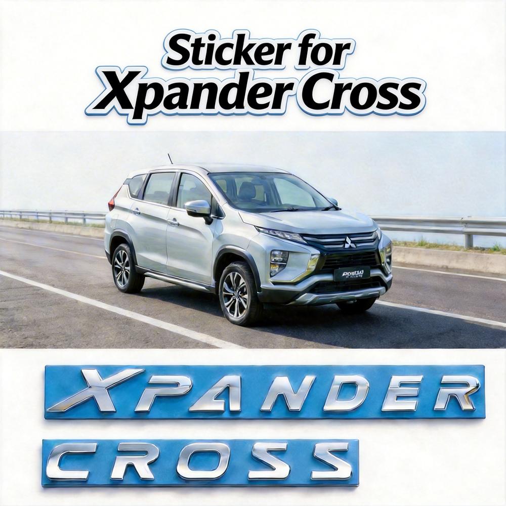 cwvjgx1 3D ABS XPANDER CROSS Car Letter Front Hood Logo Sticker Tail Bumper Badge Trunk Emblem For Mitsubishi XPANDER CROSS Accessories