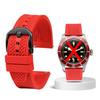 20mm 22mm Premium-Grade Fluororubber Watch Strap For Seiko IWC Rolex Casio Waffle Strap Universal Men Diver Sports Watch Band