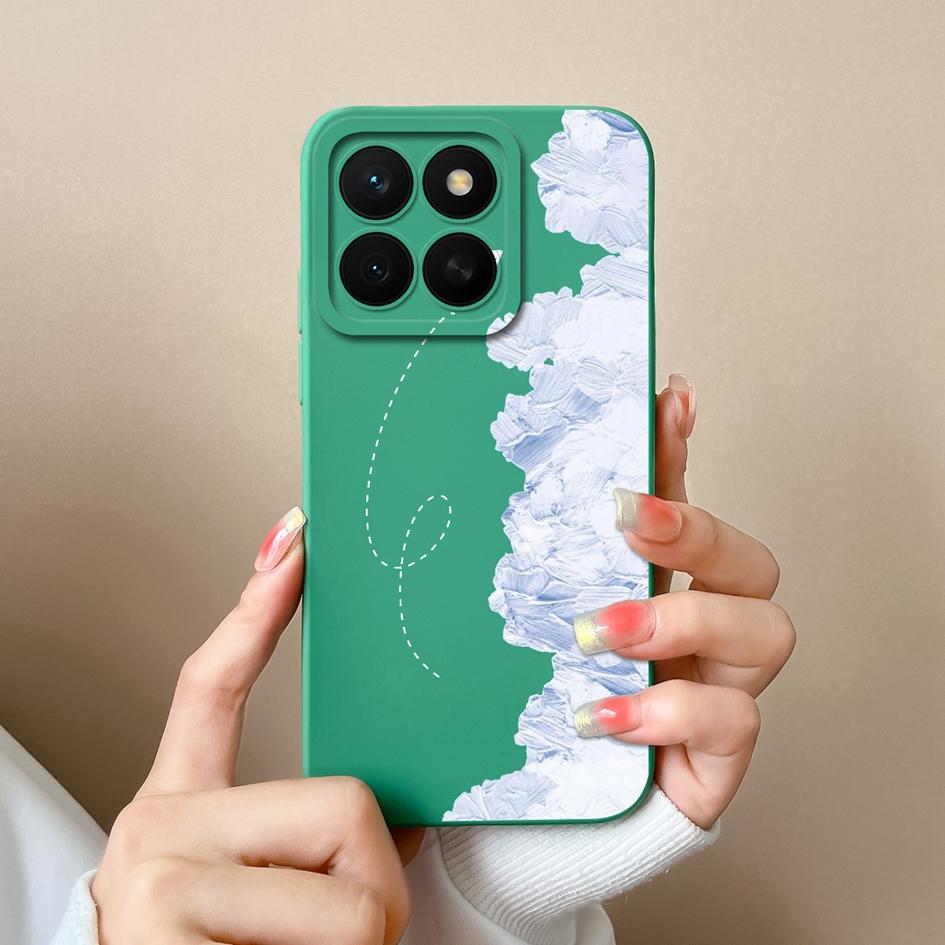 Hülle Für Huawei Honor X8c 7S 10i 20 20e 30 30S 50 50SE 60SE 70 Lite Pro Plus Hübsche Bunte Blume Flüssig Silikon Anti Rutsch Gehäuse Für Huawei Hülle