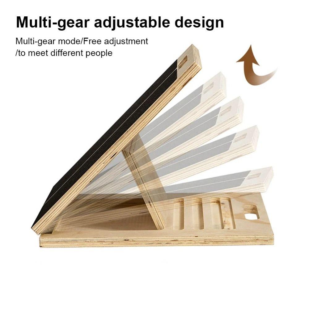 Folding Balancing Fitness Pedal Portable Wooden Slant Board  Strength Training