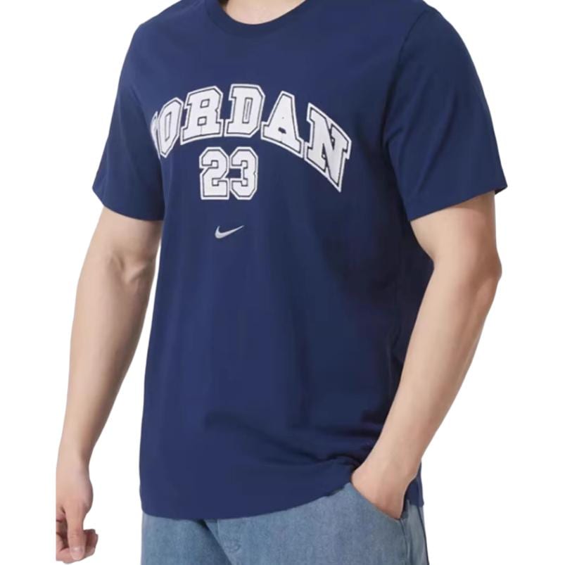 Jordan MVP T Shirts Men's Blue Crew Neck Moderate IB7525-410