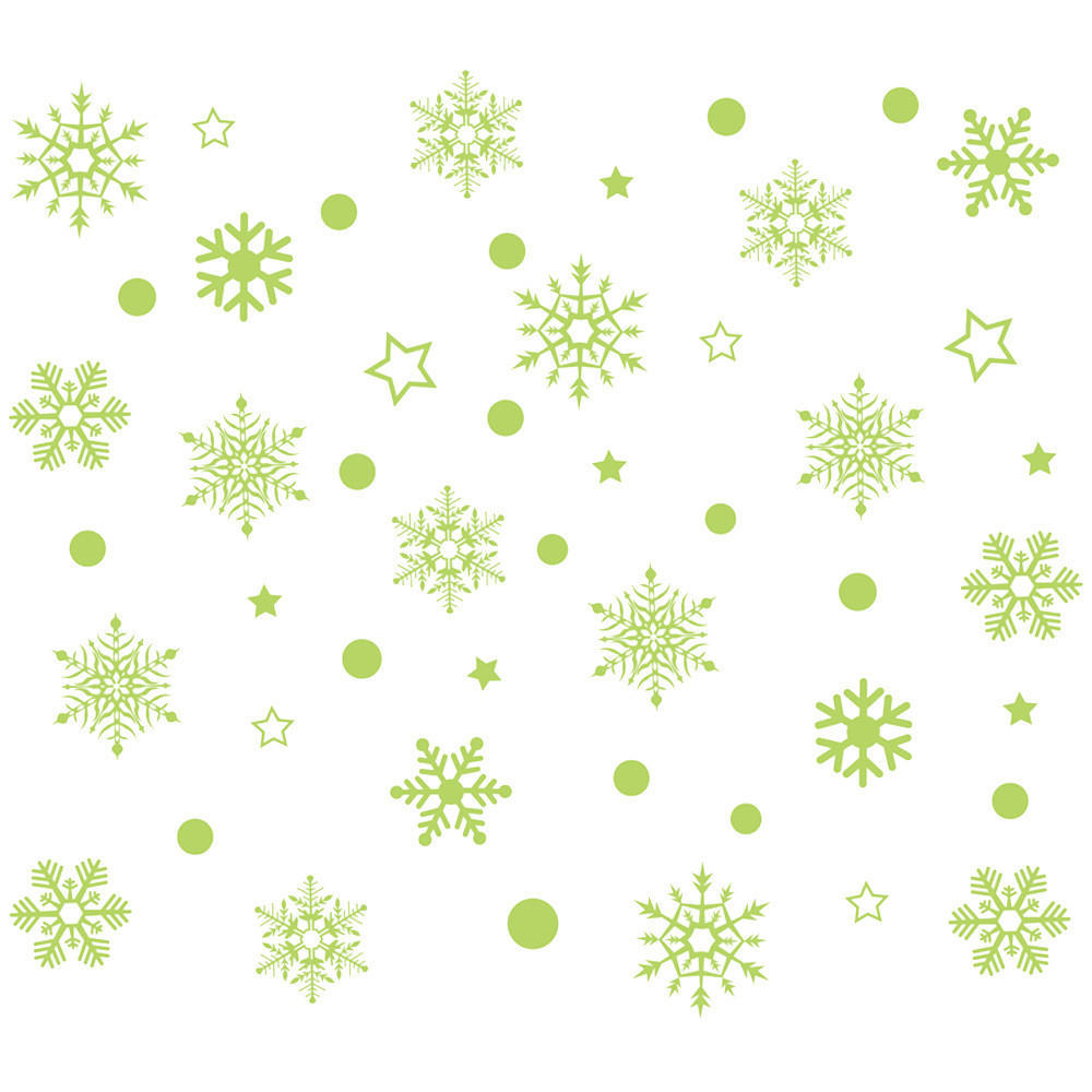 

Рождественские светящиеся съемные наклейки на окна и стены, художественные наклейки, домашний магазин One Size зелёный