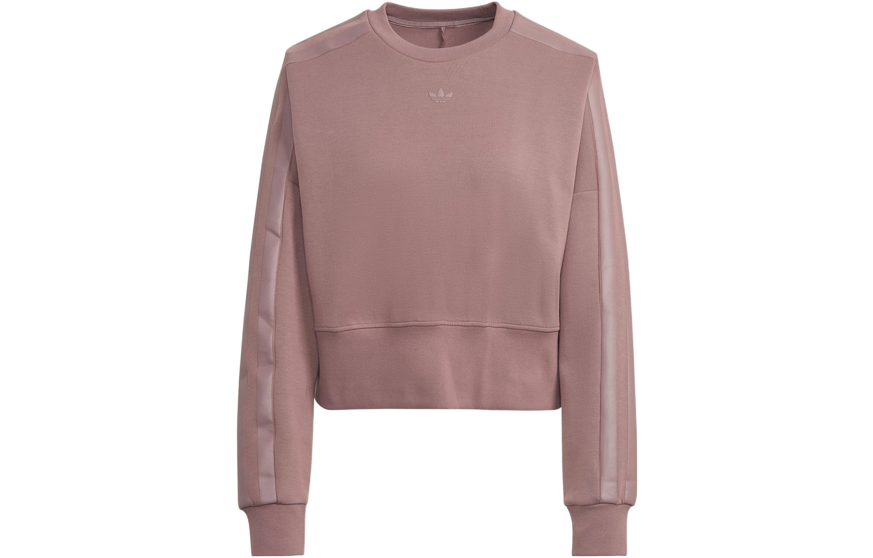 Adidas Originals Sweatshirts Women s Brown Crew Neck Moderate Regular HM1737 S