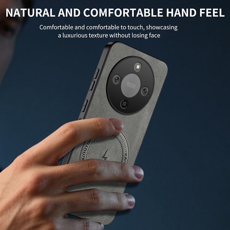 For Honor X9D Magnetic Protector Phone Case For Honor X9D Sheepskin Leather Back Cover For Honor X9D Soft Lambskin Shockproof