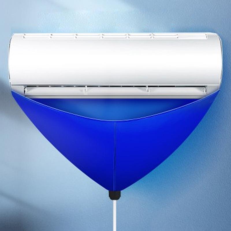 100 cm luftkonditioneringsrengöringspåse PVC-förtjockad rengöringsmedel med vattenrör Hem 1-1,5P delad hängande luftkonditioneringsverktyg