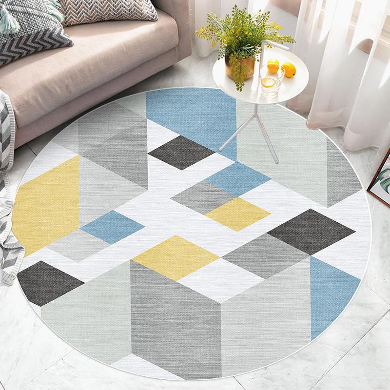 Geometry Pattern Rug Round Rug Living Room Home Decor Children Room Rugs for Living Room