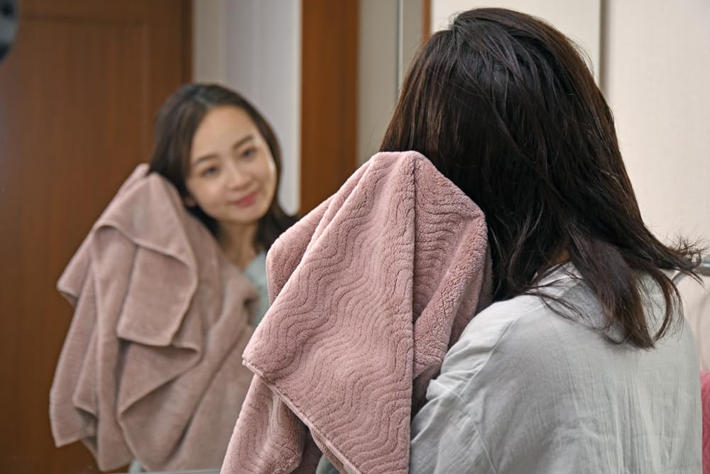 TEIJIN Bath Towel Soft Microfiber Thick Fluffy Towel 65 X 130cm Earth Set "Super Towel" 3-Pack