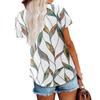 Womens Flowy Tunic Tops Short Sleeve Shirts Round Neck Ladies Blouses Summer Fashon