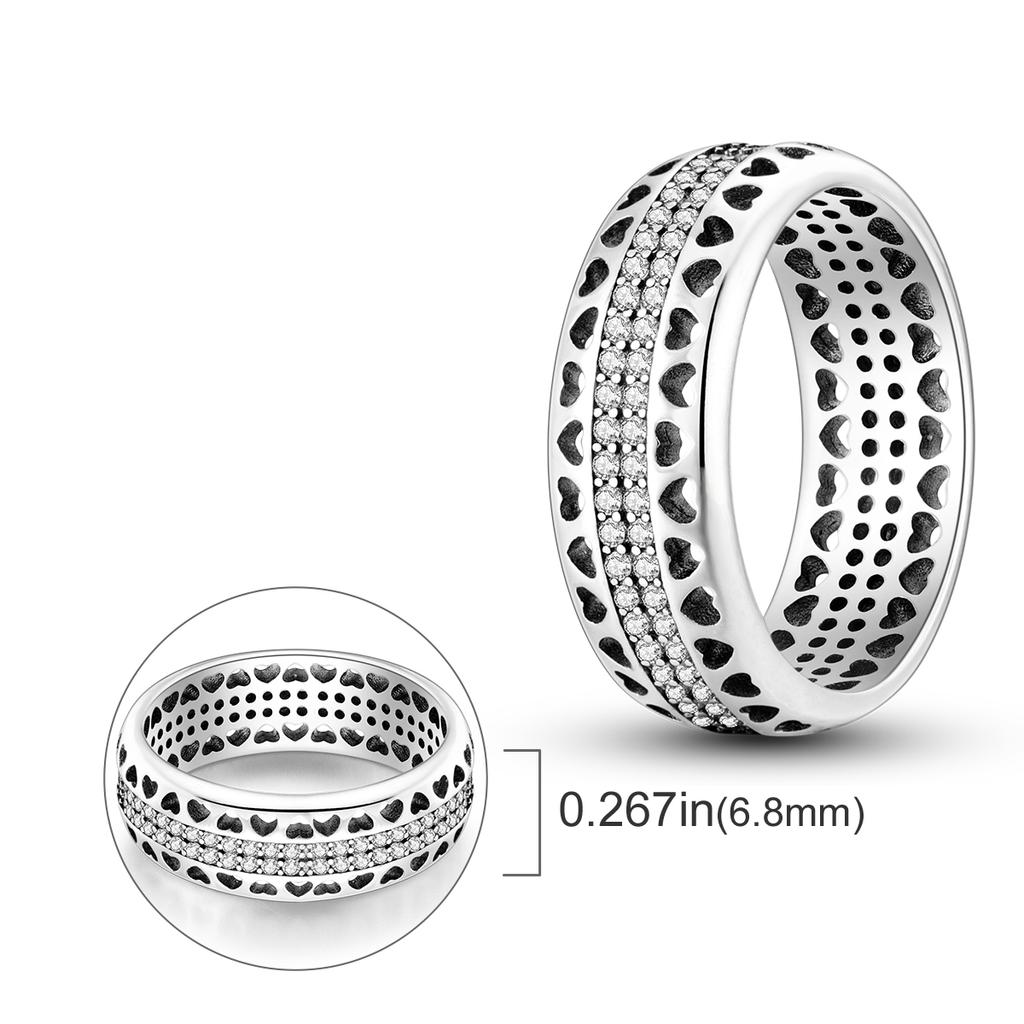 Copper Plated Mystic Star Shape Ring Infinite Love Authentic Design Zircon CZ Wedding Rings Jewellery Women Gift