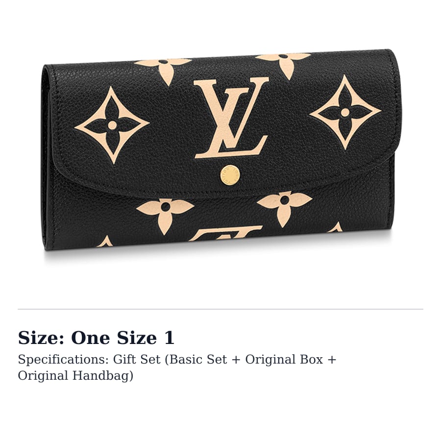 LOUIS VUITTON Emilie Embossed Grain Cow