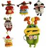Cartoon Crochet Keychains Handmaking Knitting Doll Jewelry Gift Sausage Mouth Doll  Car Keys Holder
