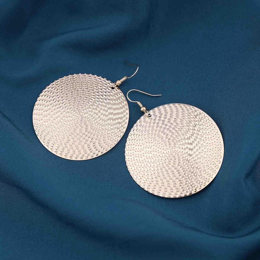 Boho Texture Disc Earrings Gold Disc Coin Earrings Vintage Disc Drop Earrings Hammered Round Circle Dangle Earrings Jewelry for Women