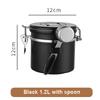 Stainless Steel Coffee Canister Coffee Bean Storage Airtight Containers with Date with Spoon Vent Valve Kitchen Food Storage Jar