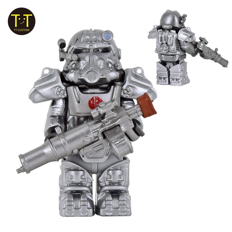 MOC Military X-01 Mech Anime Action fallouted Knights Bracket Scale Model Figures Weapons Robots Mecha Building Block Set Block Bricks Toy