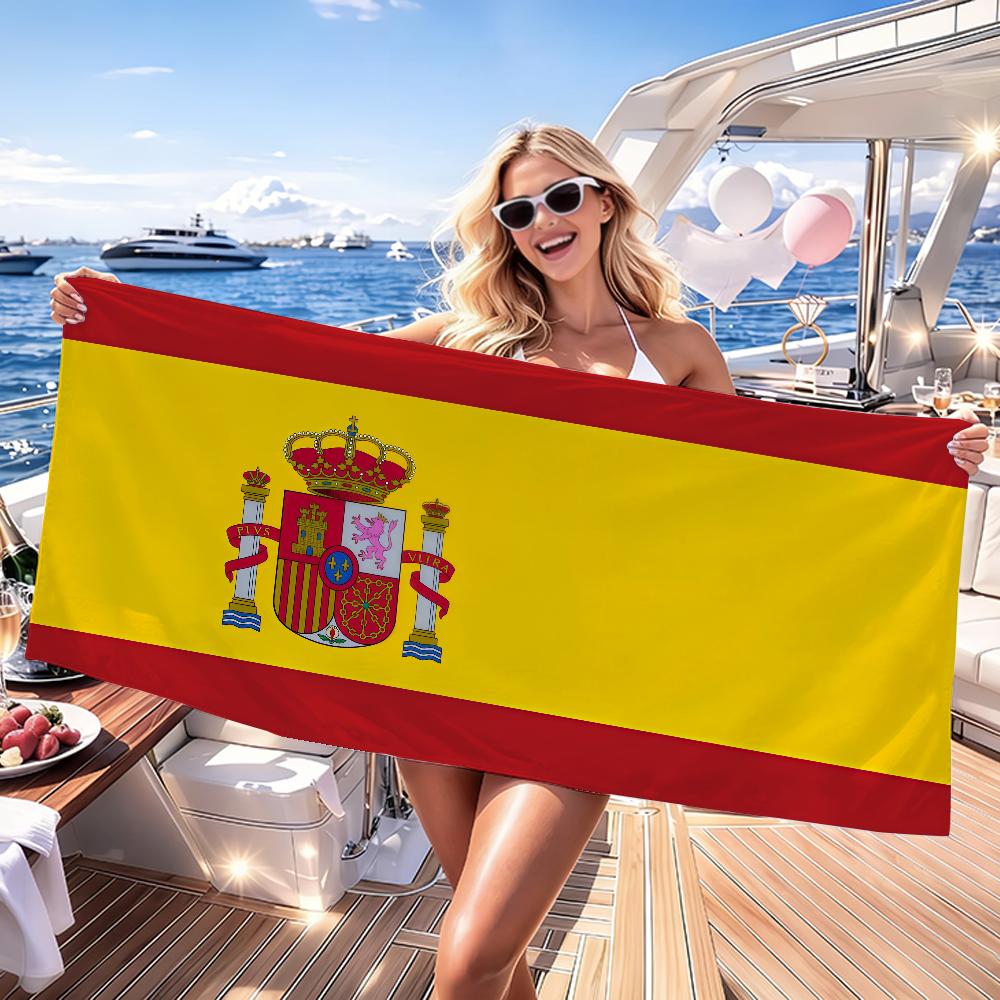 Nation Spain Towel Yoga Gym Yoga Gym Lightweight Portable for Swimming Beach Travel Sports Accessories Sandproof