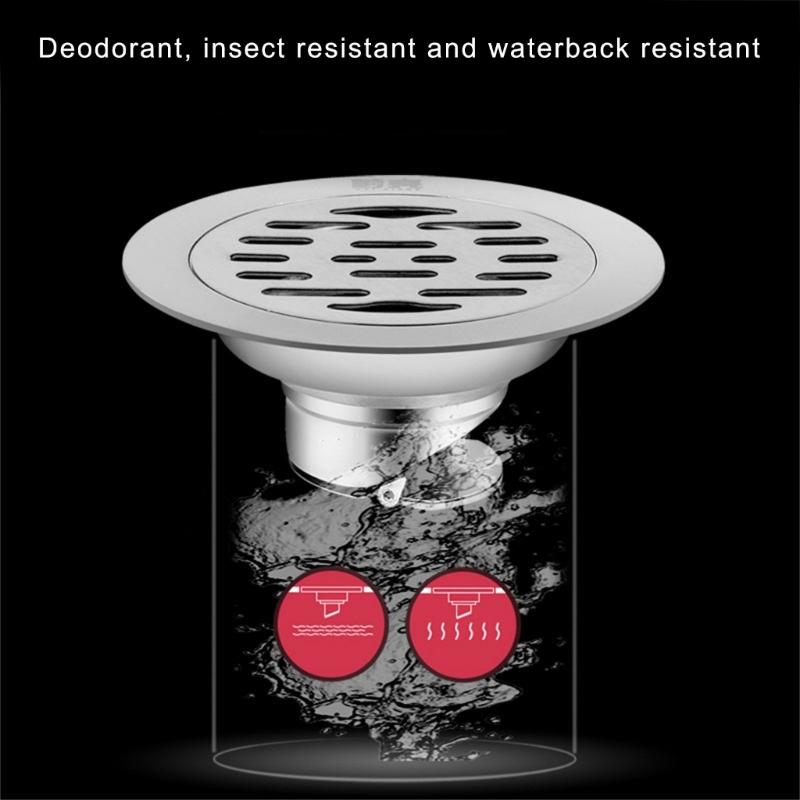 Round Stainless Steels Floor Drain Shower Strainer Cover AntiBlocking Floor Strainer Hair Catcher Bathroom Hardware