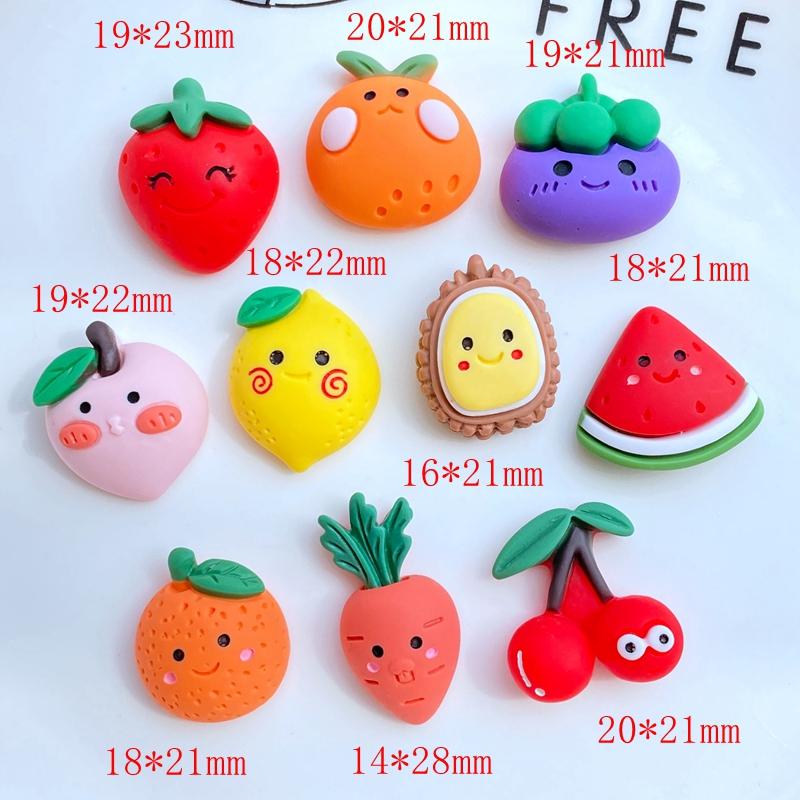 10 Stück Neue Harz Mini Süße Früchte Serie Flache Rückseite Scrapbooking Haarspangen Mitte Verzierungen DIY Zubehör
