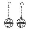 Metal Suet Ball Bird Feeders Set with Hanging Chain Squirrels Proof Bird Feeders for Outdoor Garden Hummingbird Feeders