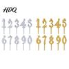 Kombinations-Zahlenkerzen-Set 10 Stück Wiederverwendbarer Geburtstags-Halter Digitale Kuchen-Jubiläums-Dekorationen Ständer Kunststoff-Topper für Partys Hochzeit