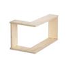 Hölzliches schwebendes Eckregal Platzsparend Dekoratives trapezförmiges Eckregal Modern Große Kapazität Statue Organizer