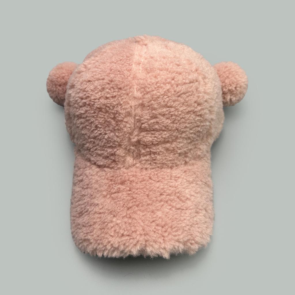 Autumn And Winter Cute Plush Ears Baseball Cap Men And Women Warm Simple Cartoon Casual Cap