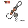 Highstyle Tochigi Leather & Carabiner & Reel Key Holder (Camel)